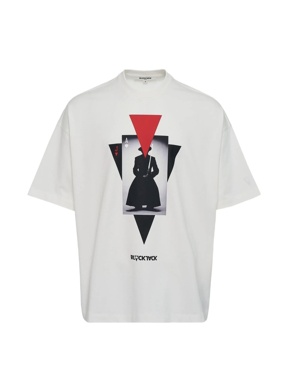 BLACKTRACK White Graphic Short-Sleeve Crewneck Tee